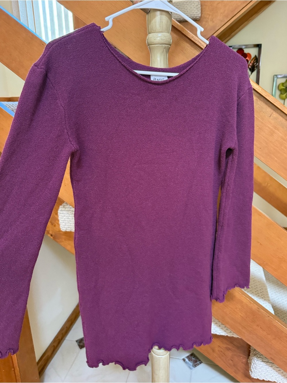 Princess Polly Purple Ribbed Long Sleeve Dress